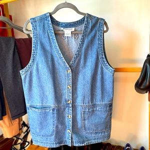 Vintage Denim Vest • Size Large